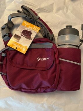Outdoor Products Waist Pack Fanny Pack w/ Water Bottle Holder Hiking Travel NWT